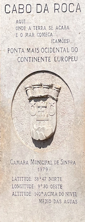 Das Plakette am Cabo da Roca.